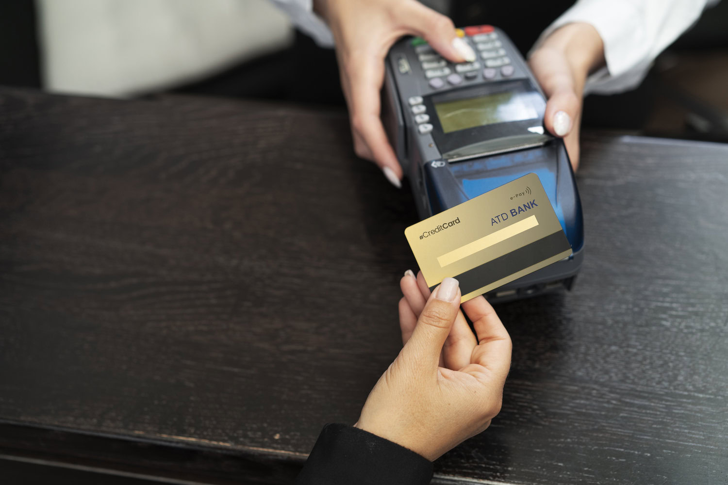 A customer paying via credit card. However, the wrong MCC code might mean lost rewards for them.